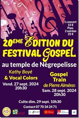 20ème Festival Gospel au Temple de Nègrepelisse