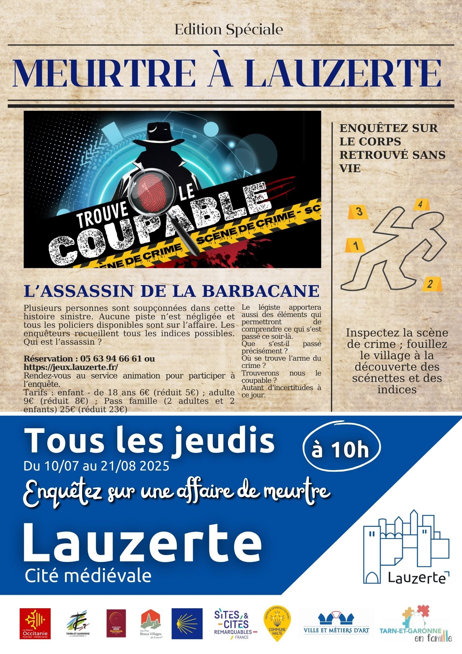 Trouve le coupable : meurtre à Lauzerte