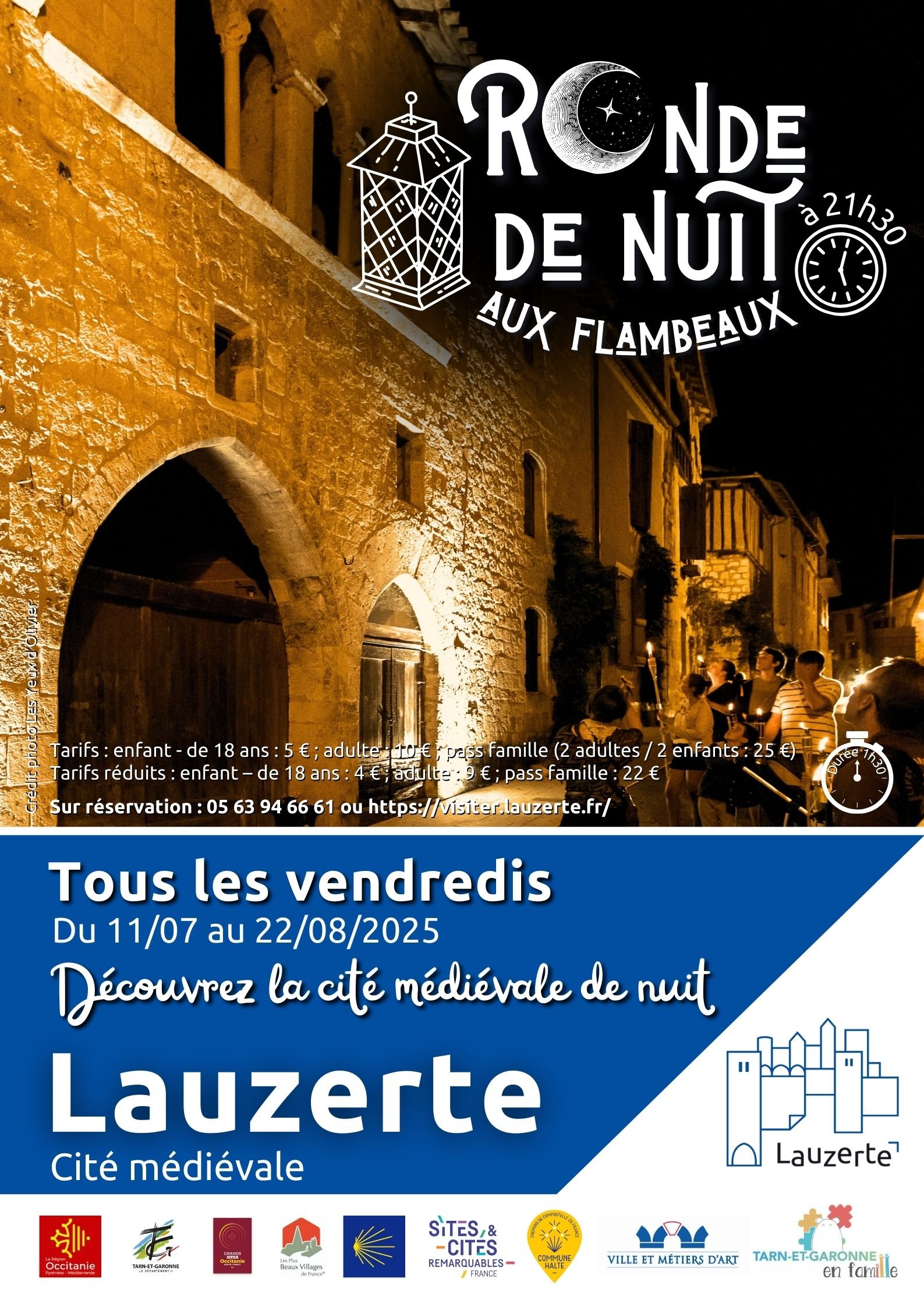 Visite nocturne de Lauzerte : ronde de nuit aux flambeaux