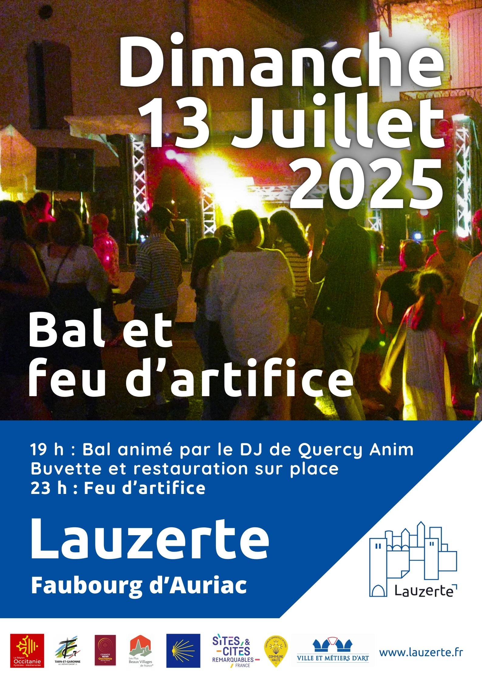 Bal et Feu d'Artifice - Fête Nationale à Lauzerte