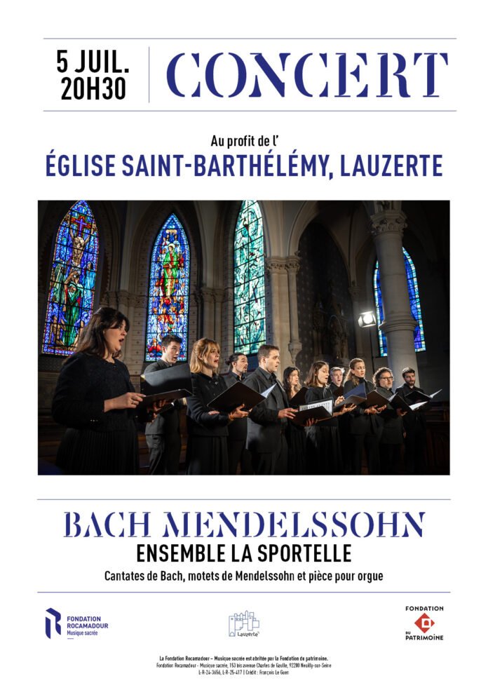 Ensemble vocal La Sportelle en concert dans une église avec orgue et chanteurs en formation