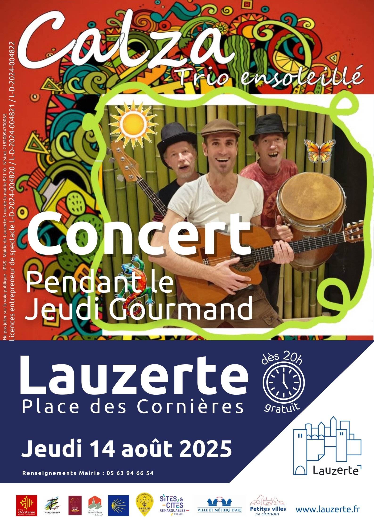 Concert Calza Trio Ensoleillé - Jeudi Gourmand de Lauzerte