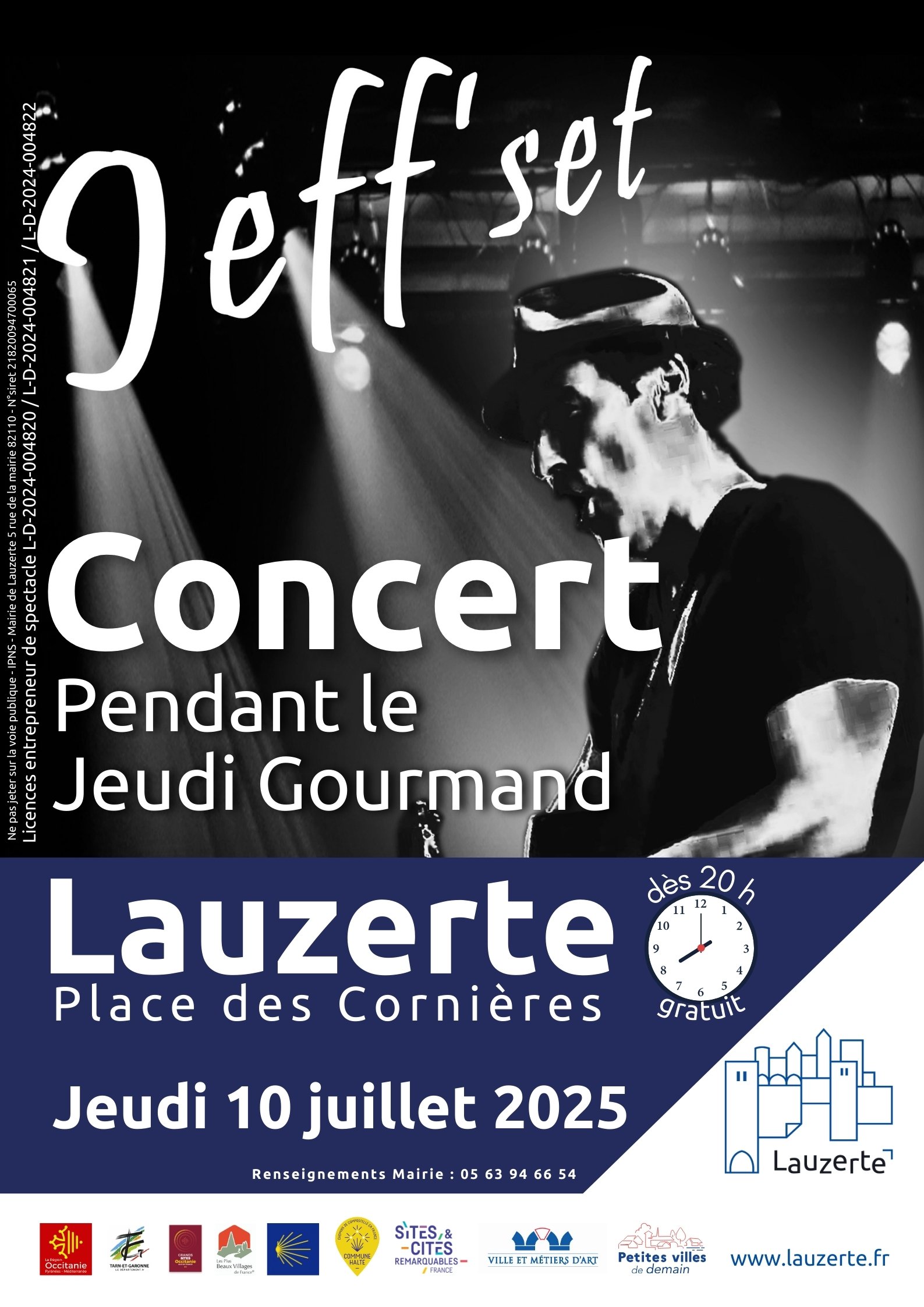 Concert Jeff'Set - Jeudi Gourmand de Lauzerte