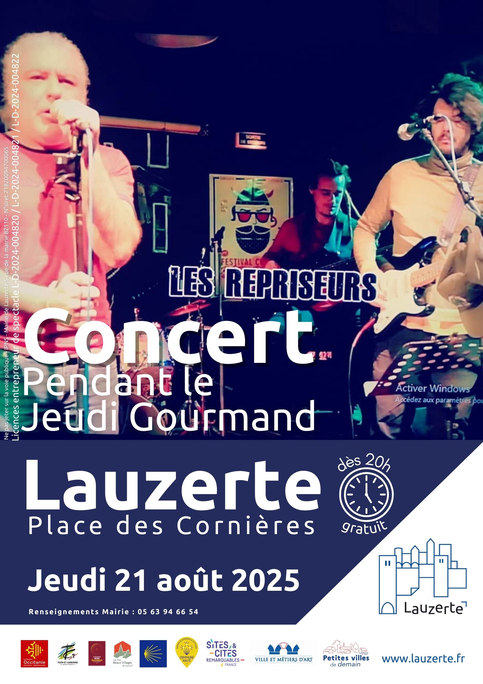 Concert Les Repriseurs - Jeudi Gourmand de Lauzerte