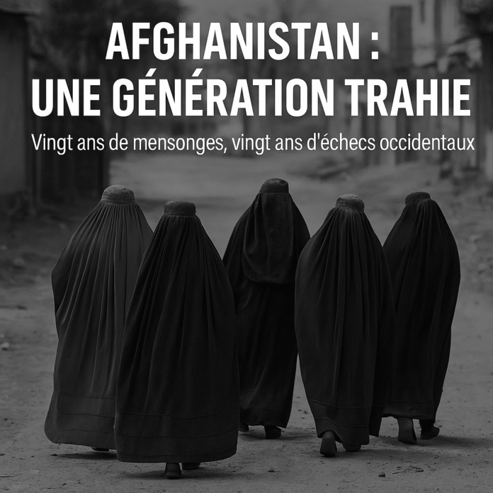 Femmes afghanes en burqa marchant dans la rue - illustration tribune Afghanistan génération trahie
