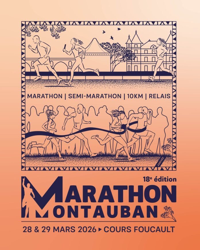 Marathon de Montauban 2026 18e édition coureurs pont Vieux centre-ville 29 mars