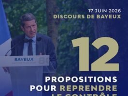 David Lisnard discours Bayeux 17 juin 2026 révolution institutionnelle Nouvelle Énergie 12 propositions présidentielle 2027